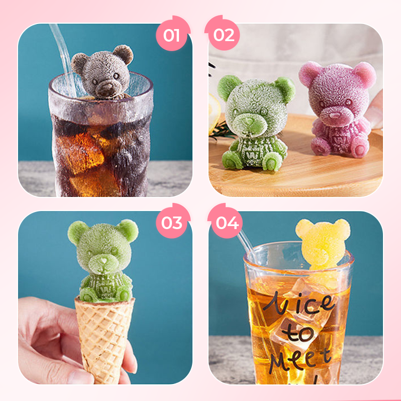 Cute Bear Silicone Ice Cube Mold