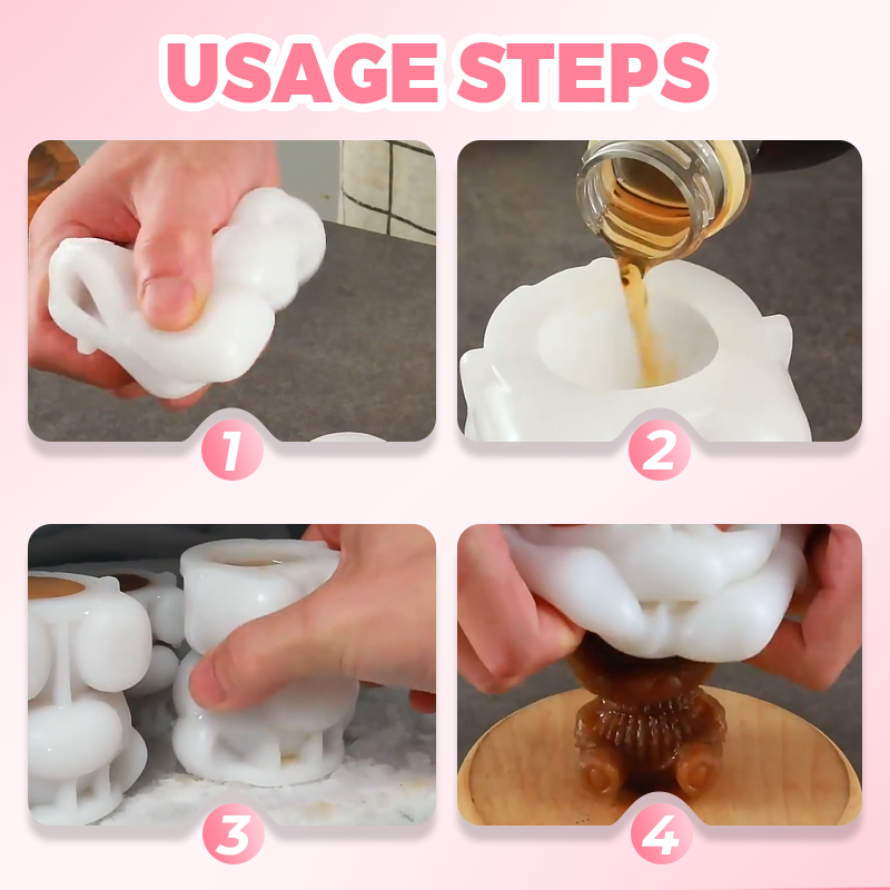 Cute Bear Silicone Ice Cube Mold
