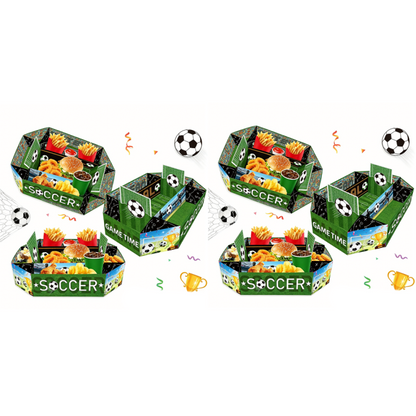 Snacksbricka med fotbollsstadionmotiv, 3-delars set