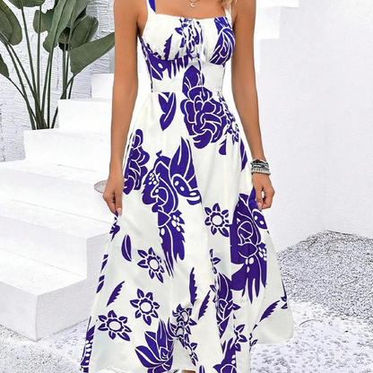 🌺 LIMITED-TIME 50% OFF! 👗 Women's Floral Spaghetti Strap Dress – Smocked Back, A-Line, Lightweight 🌼