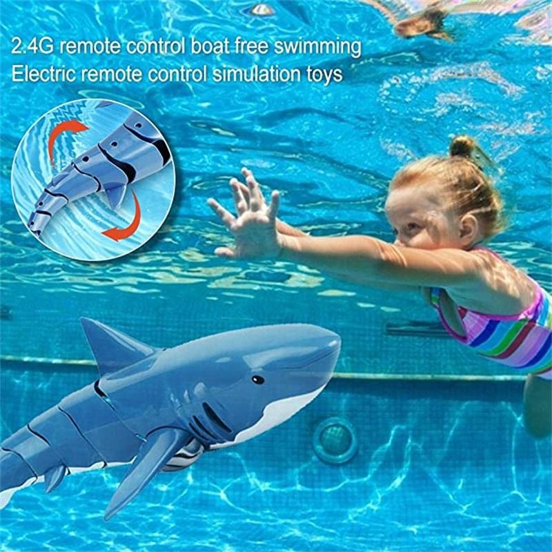 🦈 50% RABATT NU! 🥳 2.4G Fjärrstyrd Haj – Såld 50 000+ gånger! – Smidig simning, uppladdningsbar & hållbar – perfekt för pool eller badkar – kul vattenaction 🌊