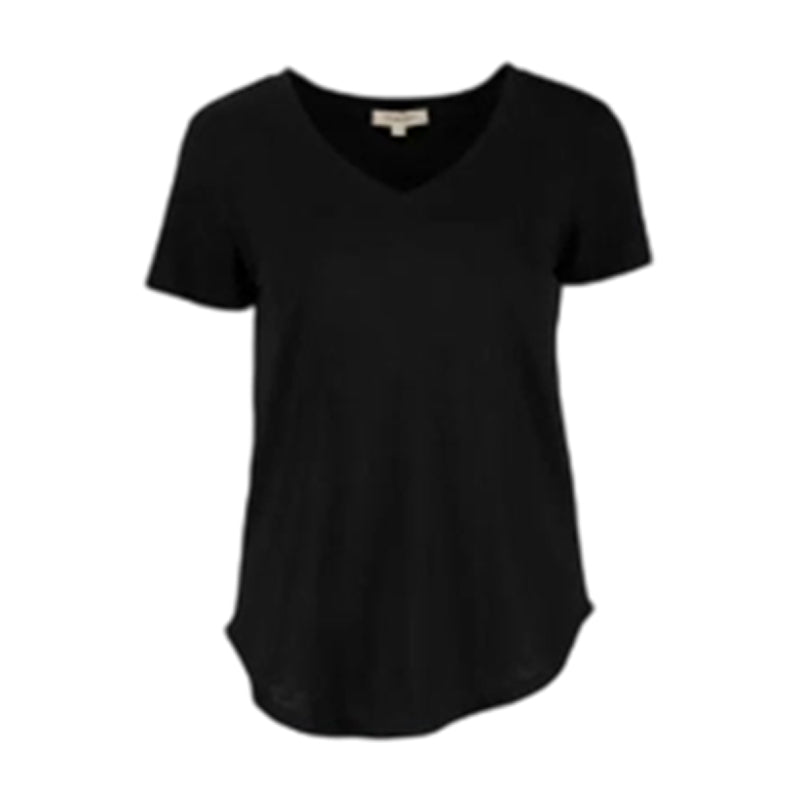 Casual T-shirt med V-ringning och korta ärmar för damer