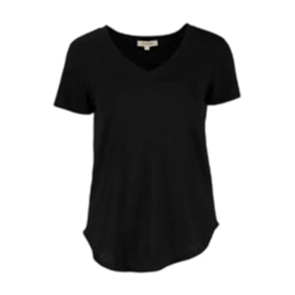 Casual T-shirt med V-ringning och korta ärmar för damer