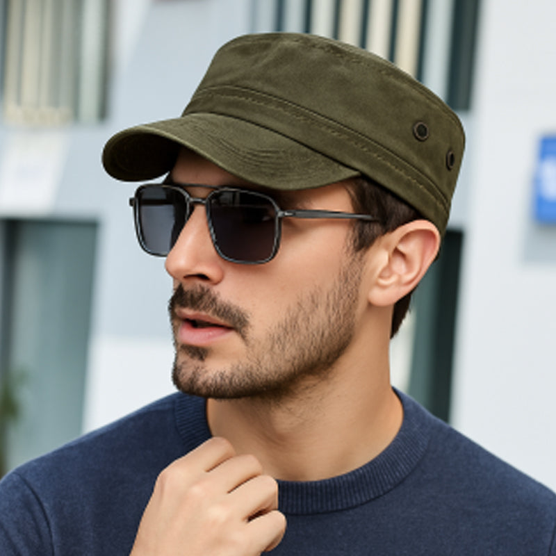 🔥50% RABATT! 🔥Baseballkeps i vintage-stil med platt topp