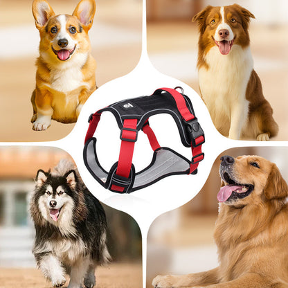 🐕 50% RABATT! 🔦 Dragfri Hundsele med Koppel & LED-halsband – Lindrar Tryck, Mjukt Nylon & Perfekt För Nattliga Promenader Och Träning 🌙