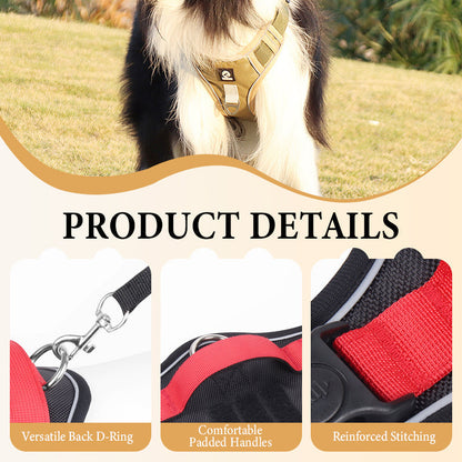 🐕 50% RABATT! 🔦 Dragfri Hundsele med Koppel & LED-halsband – Lindrar Tryck, Mjukt Nylon & Perfekt För Nattliga Promenader Och Träning 🌙