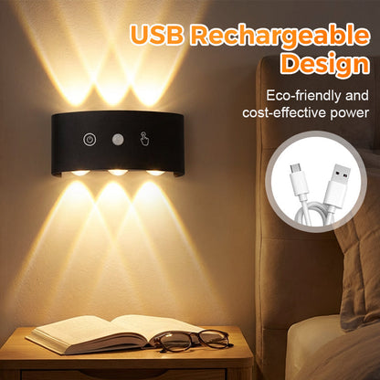 Laddningsbar LED-rörelsesensor-nattlampa