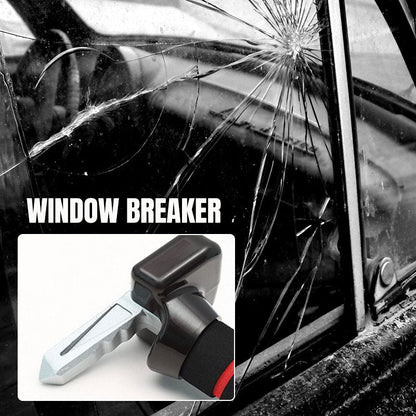 🚗 50% RABATT NU! 🛡️ Multifunktionellt 3-i-1 Bildörr Säkerhetshandtag – Nödhammer, Bälteskniv & LED-lampa 🚨