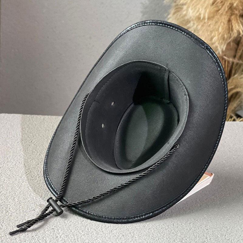 🤠 60% RABATT NU! 🌵 Vintage Cowboyhatt med Bred Brätte & Justerbar Rem – Klassisk Westernstil för Äventyr & Sol ✨