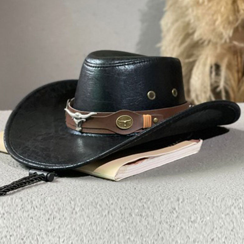 🤠 60% RABATT NU! 🌵 Vintage Cowboyhatt med Bred Brätte & Justerbar Rem – Klassisk Westernstil för Äventyr & Sol ✨