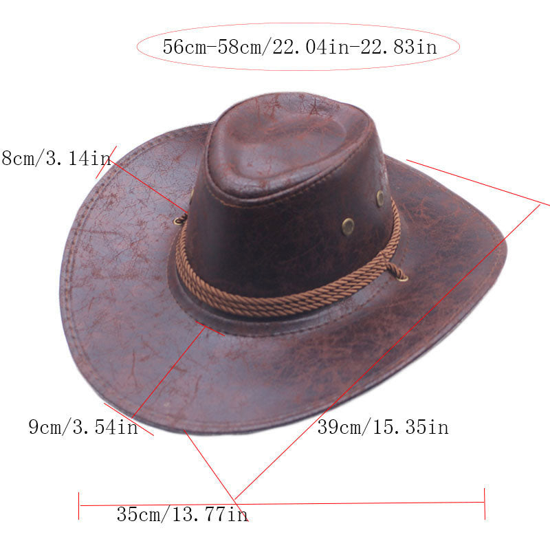 🤠 60% RABATT NU! 🌵 Vintage Cowboyhatt med Bred Brätte & Justerbar Rem – Klassisk Westernstil för Äventyr & Sol ✨
