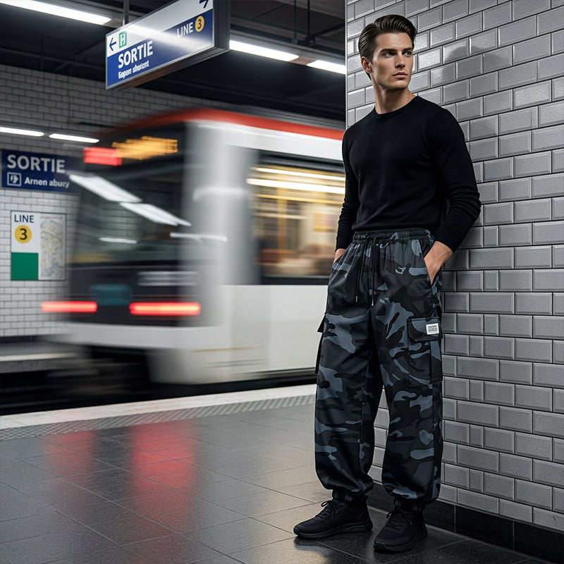 Herr Casual Kamouflagebyx med Dragsko