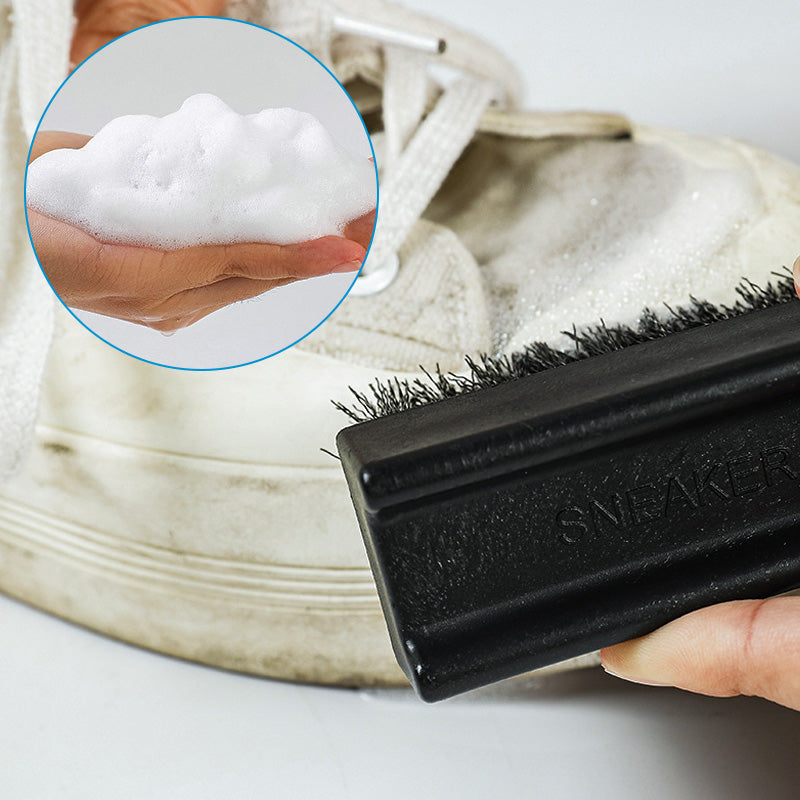 3-delat rengöringsset med skum för skor – perfekt för vita sneakers – med borste, duk och torrrengöringsmedel – i färgglad förpackning👟🧽
