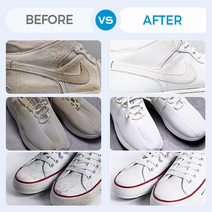 3-delat rengöringsset med skum för skor – perfekt för vita sneakers – med borste, duk och torrrengöringsmedel – i färgglad förpackning👟🧽