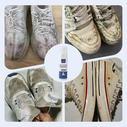3-delat rengöringsset med skum för skor – perfekt för vita sneakers – med borste, duk och torrrengöringsmedel – i färgglad förpackning👟🧽