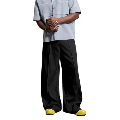 👖 50% RABATT NU! 🎩 Herr Minimalistiska Vida Byxor – Strukturerade Sömmar & Premium Tyg – Djärv Silhuett & Mångsidig Stil 🚶‍♂️