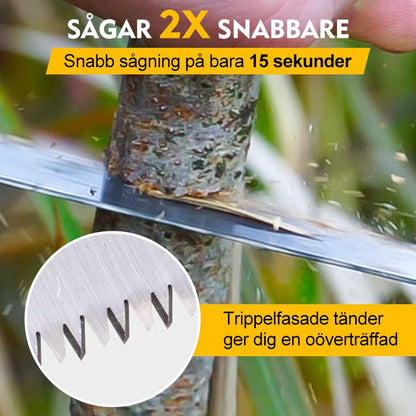 ✂️ 50 % RABATT NU! 🌿 Effektiv handsåg – 3-sidiga rakhyvlar, böjt blad & ergonomisk design – perfekt för utomhuspromenader och trädgårdsarbete 🏕️