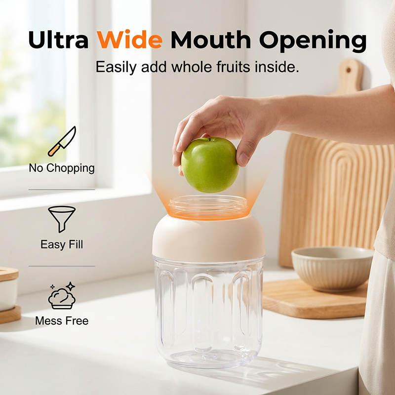 🔥 50 % RABATT! 🔥🍓 Bärbar blender för milkshakes & smoothies | USB-laddningsbar minijuicekopp – mixa var du vill ⚡