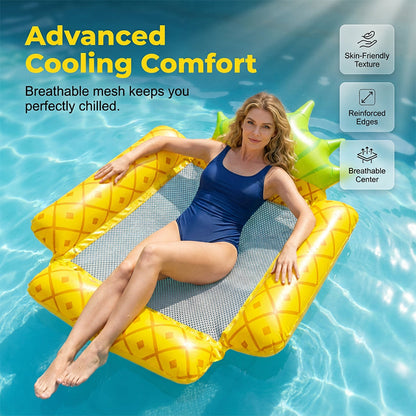 🏖️ 50% RABATT! 🍉 Frukttemad Uppblåsbar Poolhängmatta – Färgglad Design, Bekväm & Stabil, Perfekt För Avkoppling På Vattnet I Sommar 🌊