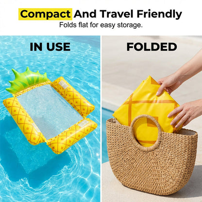 🏖️ 50% RABATT! 🍉 Frukttemad Uppblåsbar Poolhängmatta – Färgglad Design, Bekväm & Stabil, Perfekt För Avkoppling På Vattnet I Sommar 🌊