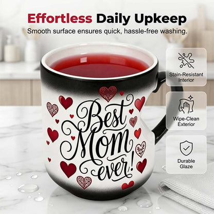 ☕️ Värmekänslig färgskiftande "Bästa mamma"-mugg 💖 Fantastisk mugg, perfekt mors dag-present