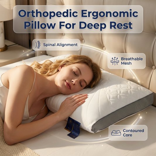 🛏️ 50% RABATT! 🧘 Ergonomisk Latexkudde för Nackstöd – Konturerad Design, Andningsbar & Perfekt För Att Lindra Nackspänning Och Förbättra Sömnen 😴