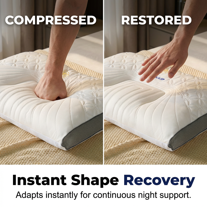 🛏️ 50% RABATT! 🧘 Ergonomisk Latexkudde för Nackstöd – Konturerad Design, Andningsbar & Perfekt För Att Lindra Nackspänning Och Förbättra Sömnen 😴