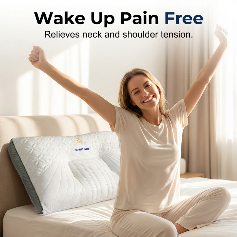 🛏️ 50% RABATT! 🧘 Ergonomisk Latexkudde för Nackstöd – Konturerad Design, Andningsbar & Perfekt För Att Lindra Nackspänning Och Förbättra Sömnen 😴