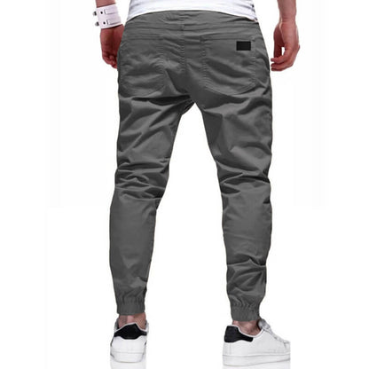 👖 50% RABATT NU! 🏃 Herr Casual Joggers – Dragsko Elastisk Midja, Slim Fit & Hög Stretch – Perfekt För Alla Årstider 🌧️