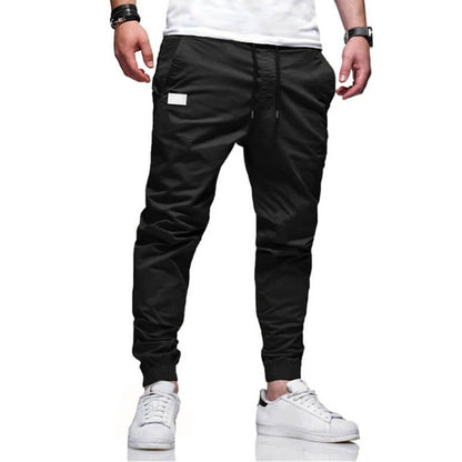 👖 50% RABATT NU! 🏃 Herr Casual Joggers – Dragsko Elastisk Midja, Slim Fit & Hög Stretch – Perfekt För Alla Årstider 🌧️