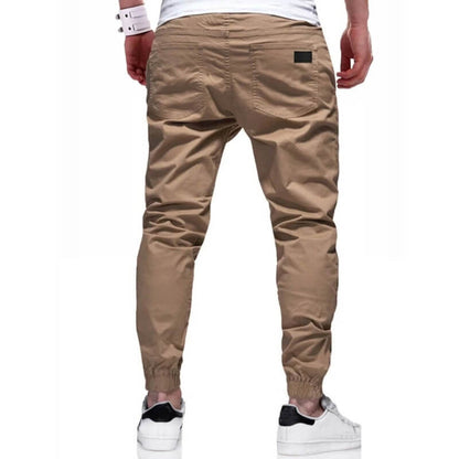 👖 50% RABATT NU! 🏃 Herr Casual Joggers – Dragsko Elastisk Midja, Slim Fit & Hög Stretch – Perfekt För Alla Årstider 🌧️