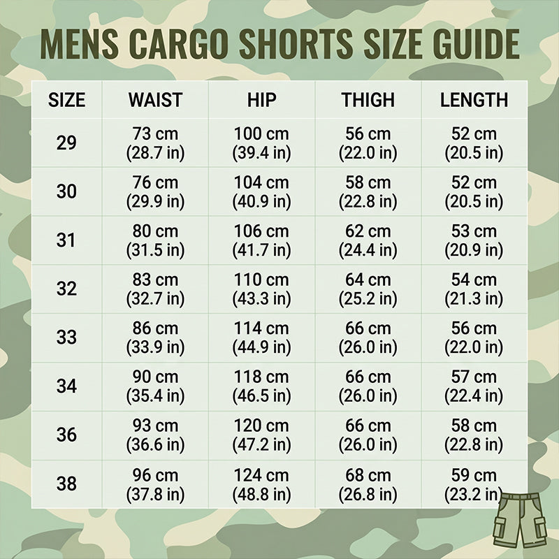 Cargoshorts i bomullsblandning med kamouflage för män