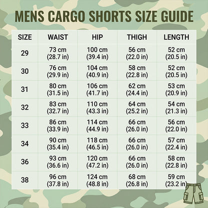 Cargoshorts i bomullsblandning med kamouflage för män