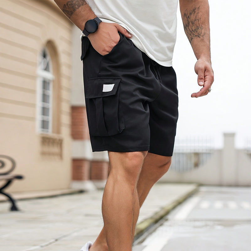 🩳50 % RABATT✨ Avslappnade sommar-cargoshorts för herr 🌞 Rymlig passform, praktiska sidfickor, luftigt material för varmt väder ✨