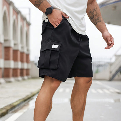 🩳50 % RABATT✨ Avslappnade sommar-cargoshorts för herr 🌞 Rymlig passform, praktiska sidfickor, luftigt material för varmt väder ✨