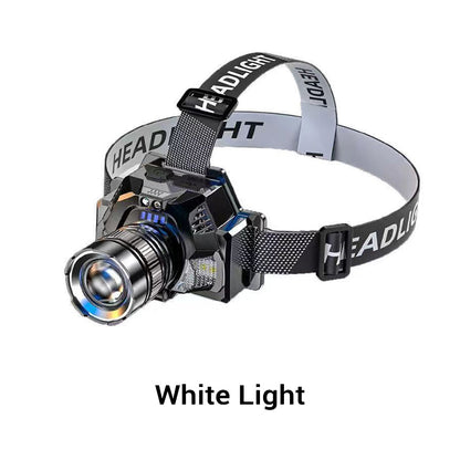 Uppladdningsbar, extremt stark LED-pannlampa