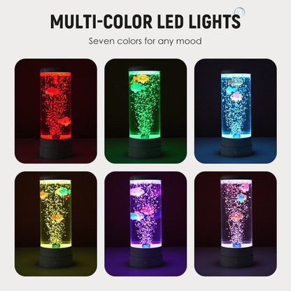 🐟 50% RABATT NU! 💧 LED Fisk Akvarium Bubbelampa – 7-Färgad LED & Fjärrkontroll – USB/Batteri Drift & Zen Stämning 🏠