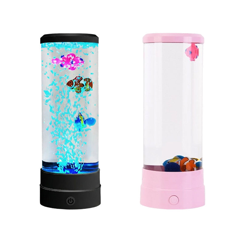 🐟 50% RABATT NU! 💧 LED Fisk Akvarium Bubbelampa – 7-Färgad LED & Fjärrkontroll – USB/Batteri Drift & Zen Stämning 🏠
