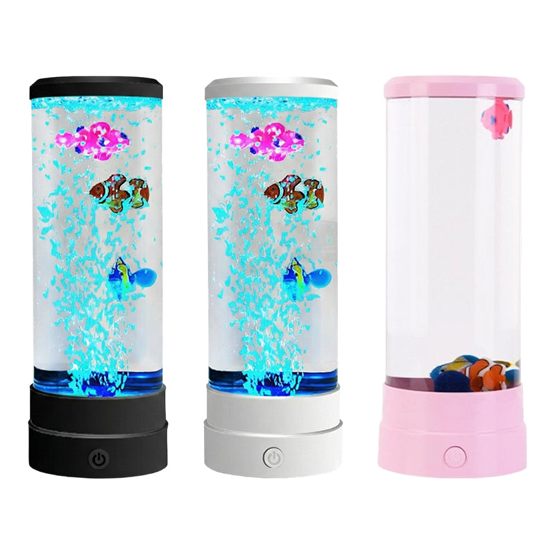 🐟 50% RABATT NU! 💧 LED Fisk Akvarium Bubbelampa – 7-Färgad LED & Fjärrkontroll – USB/Batteri Drift & Zen Stämning 🏠