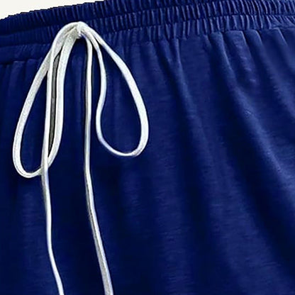 📢📢50 % RABATT !! ⏰Dambyxor med dragsko och fickor – andningsbara, avslappnad passform och sidofickor 👖🌸