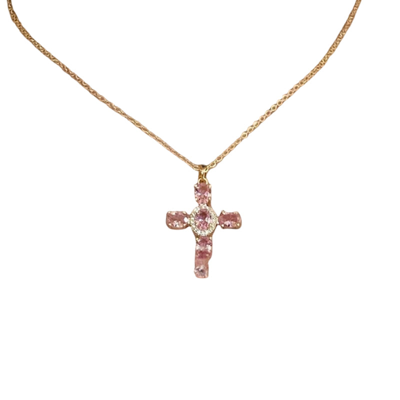 Halsband med regnbågskors-hänge