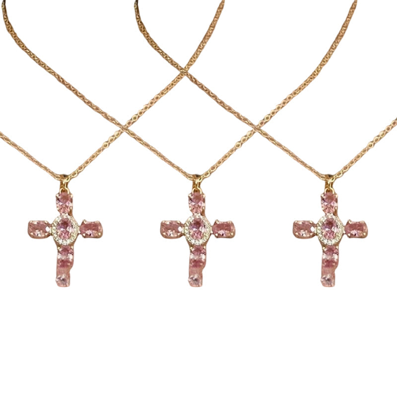 Halsband med regnbågskors-hänge