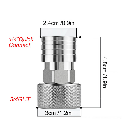 3/4” GHT-hona till 1/4” snabbkoppling