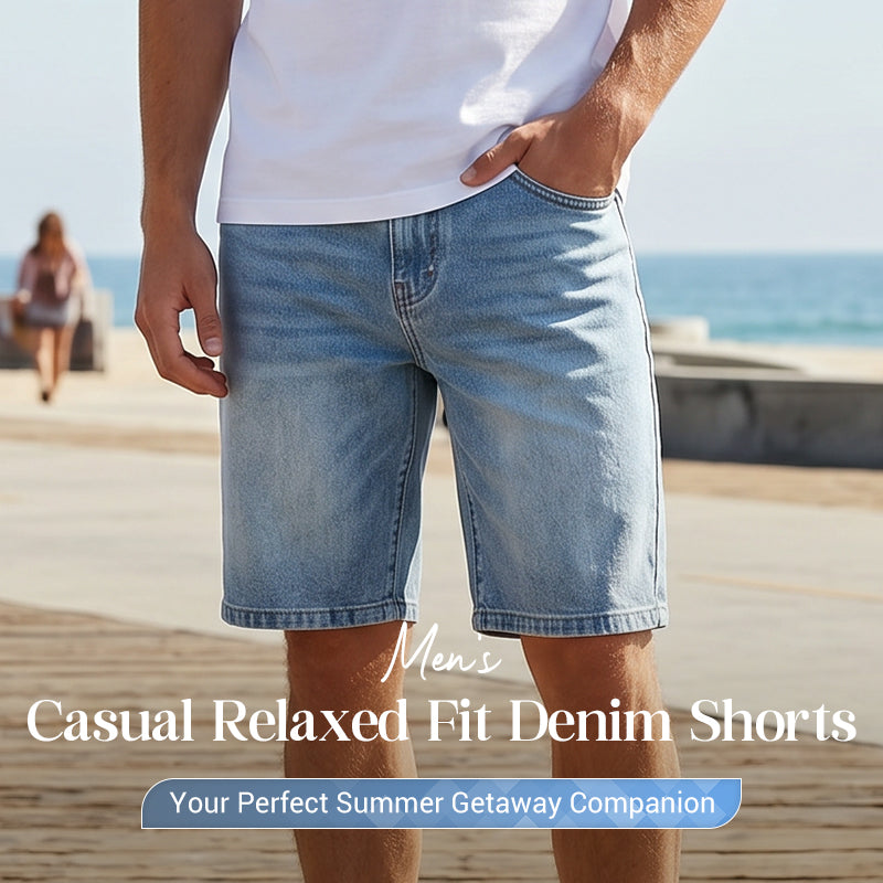 🔥50% RABATT!👖Jeansshorts för män i avslappnad passform☀️
