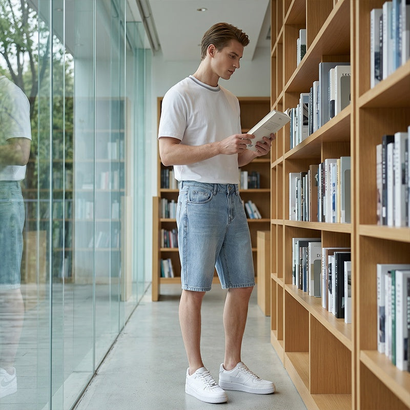 🔥50% RABATT!👖Jeansshorts för män i avslappnad passform☀️
