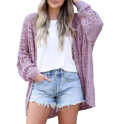 🌸SISTA DAGEN SPECIALPRIS!!🌸 Dam Öppen Front Lös Stickad Kofta