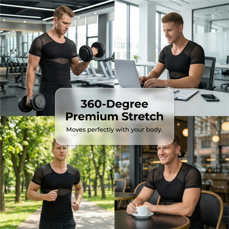 🔥Andningsbar kompressionsbody för män