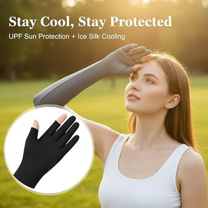 💪 50% RABATT! ❄️ Högstretchiga UV-kylande armskydd – Andningsbara, svalkande & skyddar mot solen – perfekta för löpning, cykling eller utomhusarbete ☀️