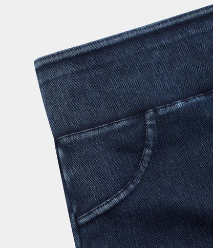 🔥🎁Nyhet 50 % RABATT🔥Casual-leggings i stretchig denim med hög midja och bakfickor