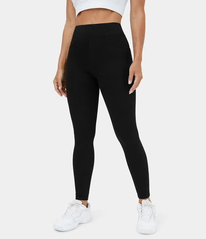 🔥🎁Nyhet 50 % RABATT🔥Casual-leggings i stretchig denim med hög midja och bakfickor